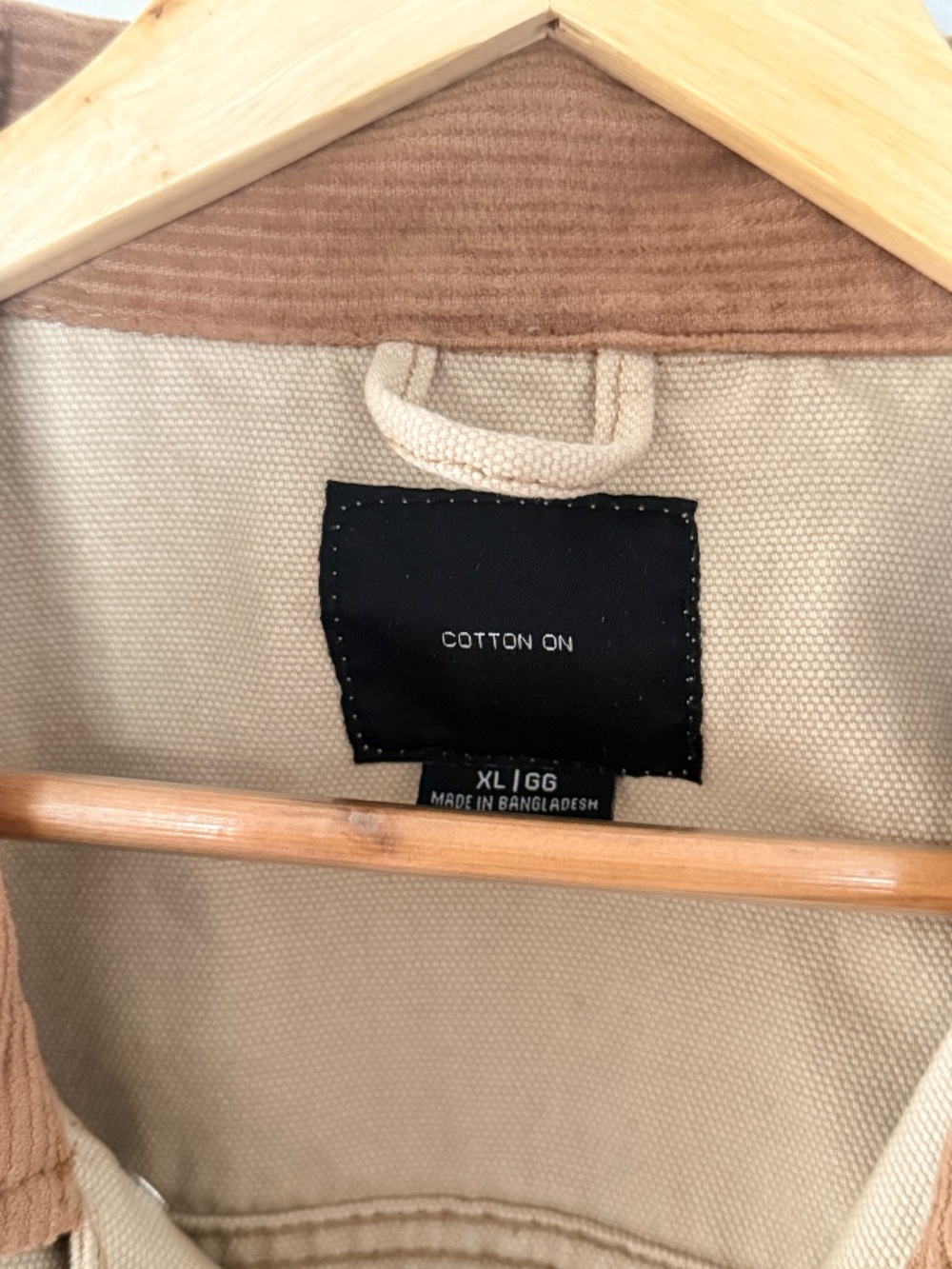 Cotton On Distressed Bark Jacket Xl | Vintage Workwear Style View 3